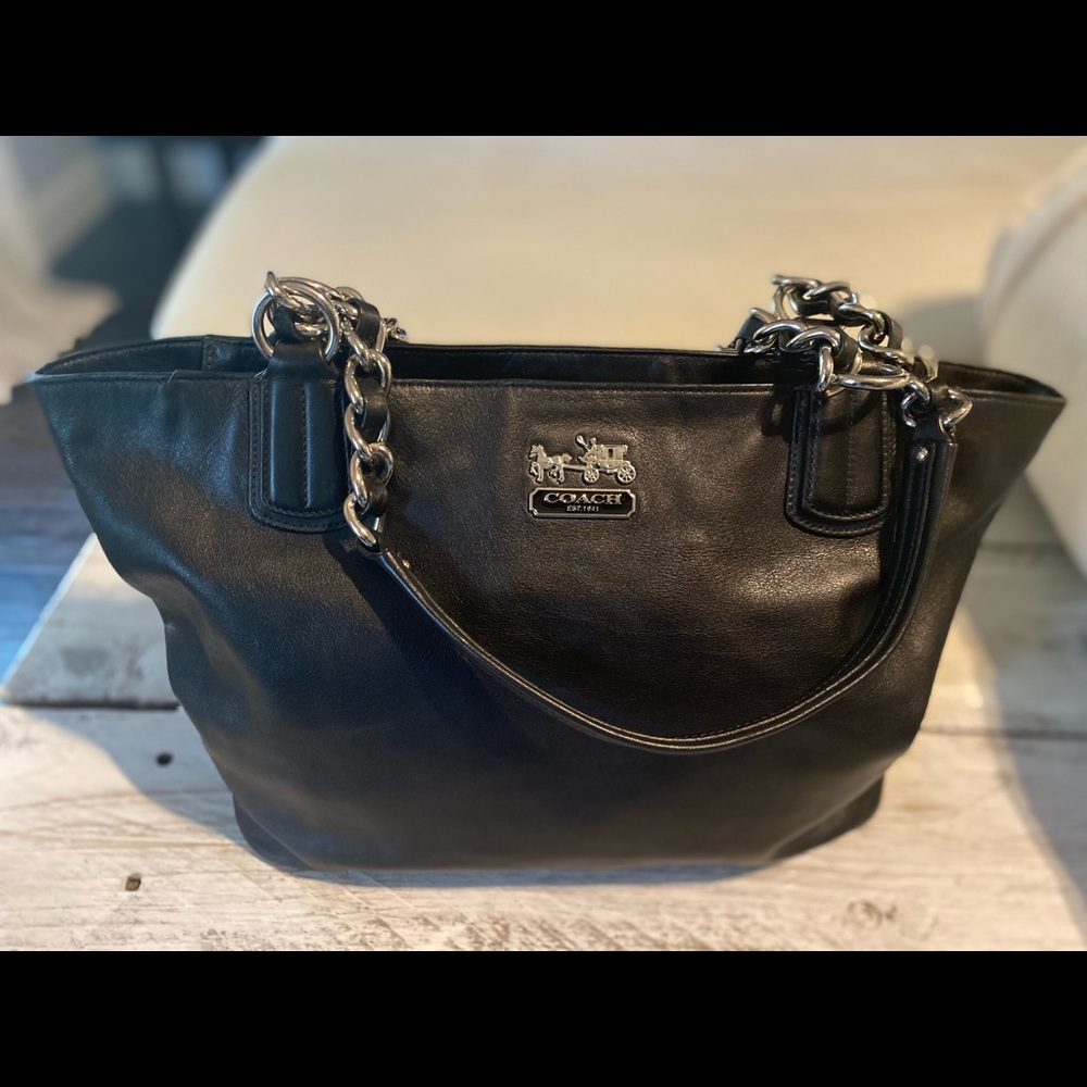 Black Leather Coach Bag